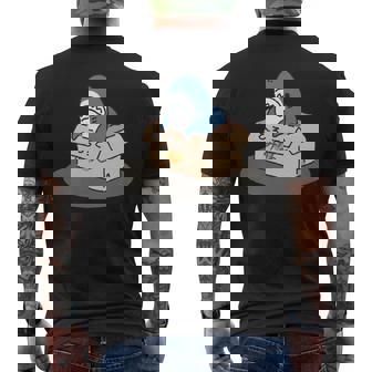 箱入りサメ 長袖tシャツ メンズTシャツ バックプリント - Kawaiitshirt