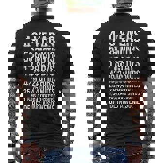 素晴らしい49歳の誕生日ギフト 面白い49歳の誕生日 メンズTシャツ バックプリント - Kawaiitshirt