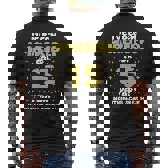 結婚15年 15周年 夫 妻 記念日 メンズTシャツ バックプリント - Kawaiitshirt