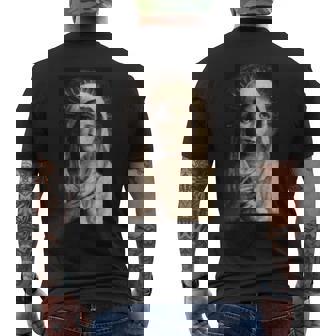 聖母マリア マリア カトリック絵画 長袖tシャツ メンズTシャツ バックプリント - Kawaiitshirt