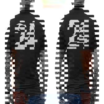 背番号24 番号付きシャツ番号 メンズTシャツ バックプリント - Kawaiitshirt