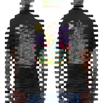 自転車デイホフマントリップ サイケデリックコミックスタイル ヒッピー メンズTシャツ バックプリント - Kawaiitshirt
