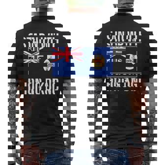 英国の香港国旗 1959-1997年 香港の自由 メンズTシャツ バックプリント - Kawaiitshirt