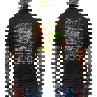 蛾 世界の動物 知育 昆虫 蛾好き メンズTシャツ バックプリント - Kawaiitshirt