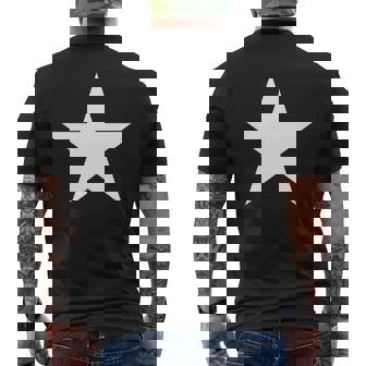 複数の色の白い星 長袖tシャツ メンズTシャツ バックプリント - Kawaiitshirt