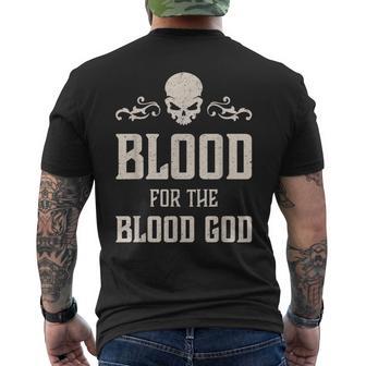 邪悪な頭蓋骨の血 血神 地獄の魔王 メンズTシャツ バックプリント - Kawaiitshirt