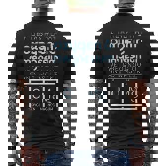 酸素 マグネシウム お出かけ 科学 Omg おもしろ化学 オタク メンズTシャツ バックプリント - Kawaiitshirt