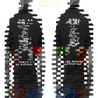 釣りウナギ漁師 メンズTシャツ バックプリント - Kawaiitshirt