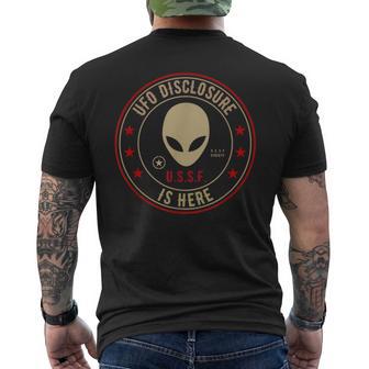 開示はこちらエイリアン侵略uapエイリアンufo メンズTシャツ バックプリント - Kawaiitshirt
