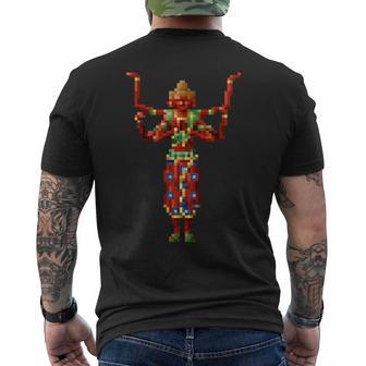阿修羅ドット絵 メンズTシャツ バックプリント - Kawaiitshirt