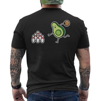 面白い アボカド カートゥーン ボウリング チーム ケグラー コーン ギフト メンズTシャツ バックプリント - Kawaiitshirt