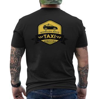 面白い タクシー運転手 世界最高のタクシー運転手 メンズTシャツ バックプリント - Kawaiitshirt