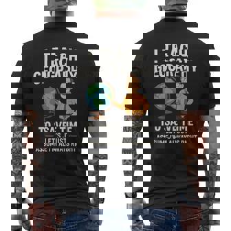 面白い 高校 男性 地理 先生 ティーンエイジャー ジョーク メンズTシャツ バックプリント - Kawaiitshirt