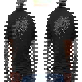 面白いtシャツ テニス ラケット おもしろ 服 ネタ メンズ テニス部 おもしろグッズ 大人 子供 メンズTシャツ バックプリント - Kawaiitshirt