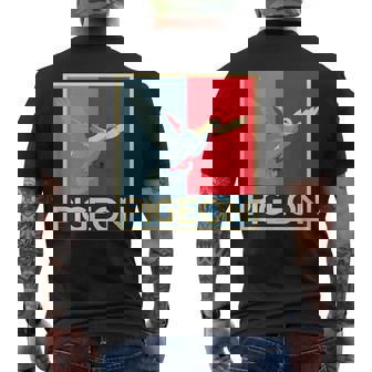 面白いtシャツ ハト 鳥 鳩 クール バードウォッチング 服 メンズ おもしろ 面白い おもしろグッズ メンズTシャツ バックプリント - Kawaiitshirt