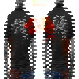 面白いtシャツ 猫 ネコ ボクシング メンズ 猫好き グッズ おもしろ 面白い 服 ネタ にゃんこ 猫の下僕 メンズTシャツ バックプリント - Kawaiitshirt