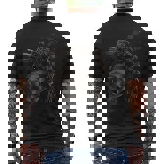 面白いおさるの犬 ブラック スタンダードプードル メンズTシャツ バックプリント - Kawaiitshirt