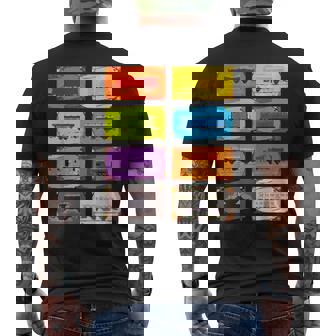 面白いオタク列車 チケットボードゲーム オタク数学の先生 メンズTシャツ バックプリント - Kawaiitshirt