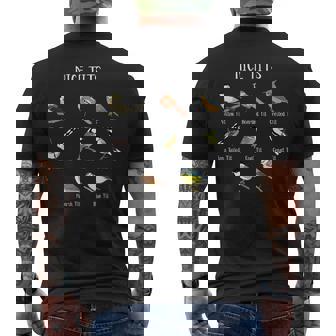 面白いバードウォッチング ユーモア おっぱいコレクション 素敵なシジュウカラ鳥 メンズTシャツ バックプリント - Kawaiitshirt