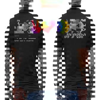 面白いピックルボール タイダイ 引退した平和愛のピックルボール メンズTシャツ バックプリント - Kawaiitshirt