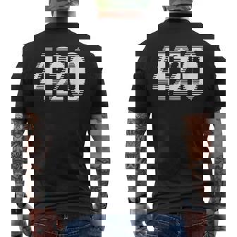 面白いマリファナ-目の錯覚 420 メンズTシャツ バックプリント - Kawaiitshirt