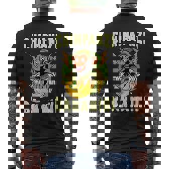 面白いモンキー・チンパンジーニ・バナニーニ・イタリアン・ブレインロット・ミーム メンズTシャツ バックプリント - Kawaiitshirt