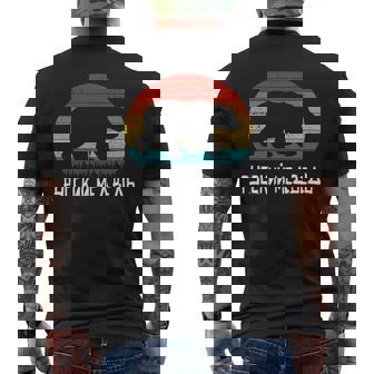 面白いロシア語 ロシアのクマのシルエット ロシア 長袖tシャツ メンズTシャツ バックプリント - Kawaiitshirt