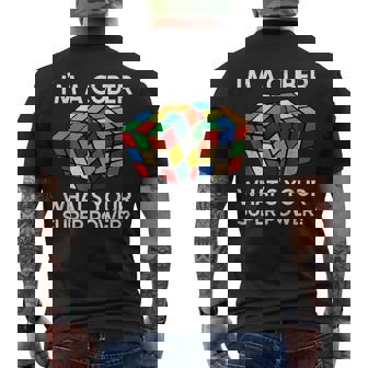 面白い数学愛好家ルービックキューブ愛好家数学教師 メンズTシャツ バックプリント - Kawaiitshirt