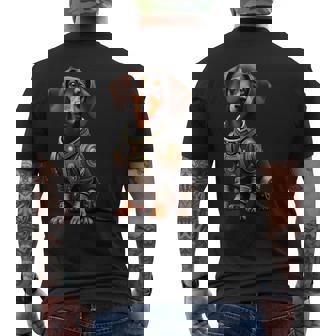 面白い犬ロボット技術サイボーグい 犬ロボット動物 Ai Lover Robotic Dog 長袖tシャツ メンズTシャツ バックプリント - Kawaiitshirt