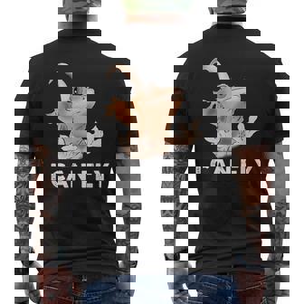 面白い紋付きヤモリ、ヤモリ好き、ヤモリのユーモア、クレスティギフト メンズTシャツ バックプリント - Kawaiitshirt