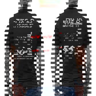 面白い車好き空き時間の車でやること メンズTシャツ バックプリント - Kawaiitshirt