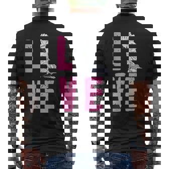 面白い鳥の恋人の贈り物-タイハクオウム メンズTシャツ バックプリント - Kawaiitshirt