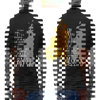 頭の中でコントラバスを思い浮かべます メンズTシャツ バックプリント - Kawaiitshirt