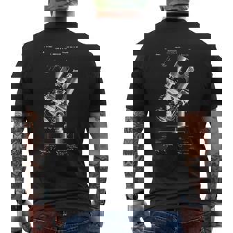 顕微鏡顕微鏡愛好家 レトロサイエンス微生物学 メンズTシャツ バックプリント - Kawaiitshirt