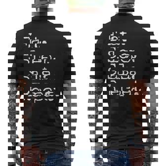 食べる。寝る。サルサ。繰り返す。 メンズTシャツ バックプリント - Kawaiitshirt