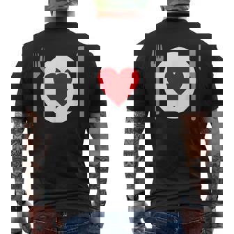 食べることが大好き メンズTシャツ バックプリント - Kawaiitshirt