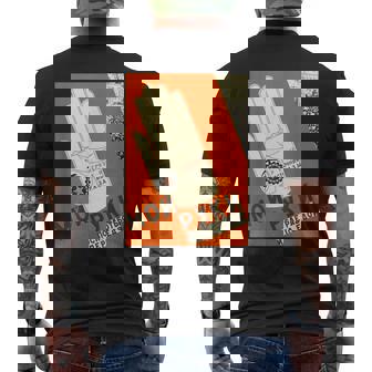 食事の前には手洗いを ソ連 ロシア アヴァンギャルド メンズTシャツ バックプリント - Kawaiitshirt