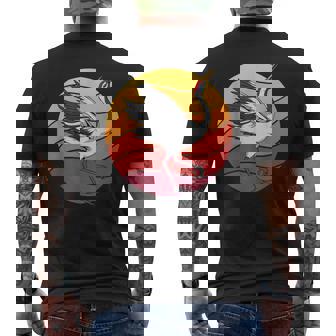 鶴 Crane Retrounset 鶴 メンズTシャツ バックプリント - Kawaiitshirt