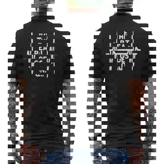 鼓動は続く 心電図のようなリズムとモチベーション メンズTシャツ バックプリント - Kawaiitshirt