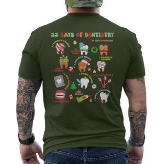 12 Days Of Dentistry Dental Dentist Christmas Squad Men's T-shirt Back Print - Thegiftio UK