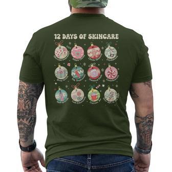 12 Days Of Skincare Esthetician Christmas Dermatology Men's T-shirt Back Print - Thegiftio UK