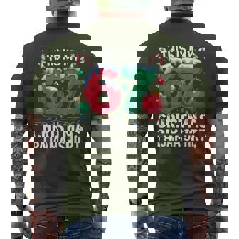 This Is My 6 7 Christmas Pajama Matching Family Men's T-shirt Back Print | Mazezy