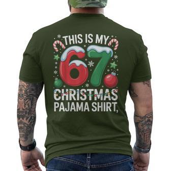 This Is My 6 7 Christmas Pajama Matching Family Men's T-shirt Back Print - Thegiftio UK