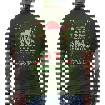 6 7 Christmas Santa Naughty List Six Seven 67 Meme Boy Men's T-shirt Back Print | Mazezy