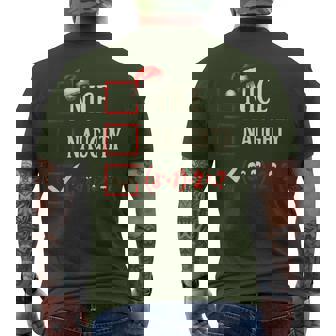 6-7 Meme Nice Naughty 67 Christmas Brain Rot Graphic Men's T-shirt Back Print - Thegiftio