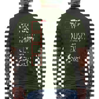 6-7 Meme Nice Naughty 67 Christmas Brain Rot Men's T-shirt Back Print - Thegiftio