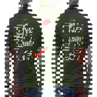 6-7 Meme Nice Naughty 67 Christmas Brain Rot N Boys Men's T-shirt Back Print - Monsterry