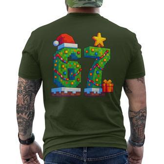 67 Christmas 6 7 Meme Costume Xmas Gen Alpha Slang Men's T-shirt Back Print - Thegiftio UK