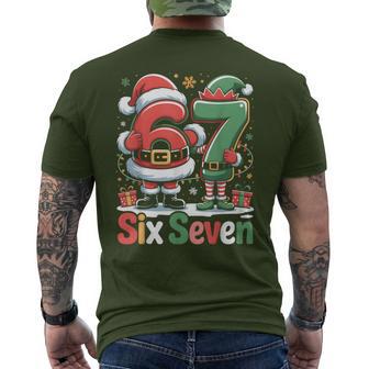 67 Christmas Meme Santa Elf 67 Gen Alpha Slang Men's T-shirt Back Print - Thegiftio UK