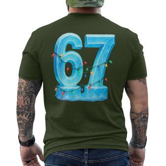 67 Christmas Meme Ice Holiday Pajama 6 7 Men's T-shirt Back Print - Thegiftio UK